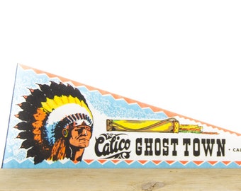 Vintage Calico Ghost Town, California Felt Pennant / Souvenir Pennant / Vintage Felt Pennant / Pennant Banner / Pennant Flag / Pennant Decor