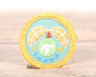 Vintage Girl Scout Patch / 1970's-80's Scout Patch / Yellow Palm Tree Nature Patch Old Stock / 1.5" Girl Scouts Patch / Scout Badge