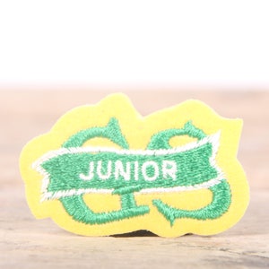 Vintage Girl Scout Patch / 1970er-80er Jahre Scout Patch / Grün Gelb Junior Patch / Old Stock Scout Patch / 1,5 &quot;Girl Scouts Patch / Scout Abzeichen