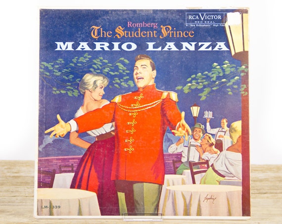 Vintage Mario Lanza "The Student Prince" Vinyl Record / Antique 33 Vinyl Records / Old Records Music Party Decor / Instrumental / 1960's