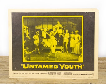 Untamed Youth Original starting Lori Nelson Movie Lobby Card from 1957 - Original 11"x14" Lobby Card - Movie Theater Room Decor Collectible