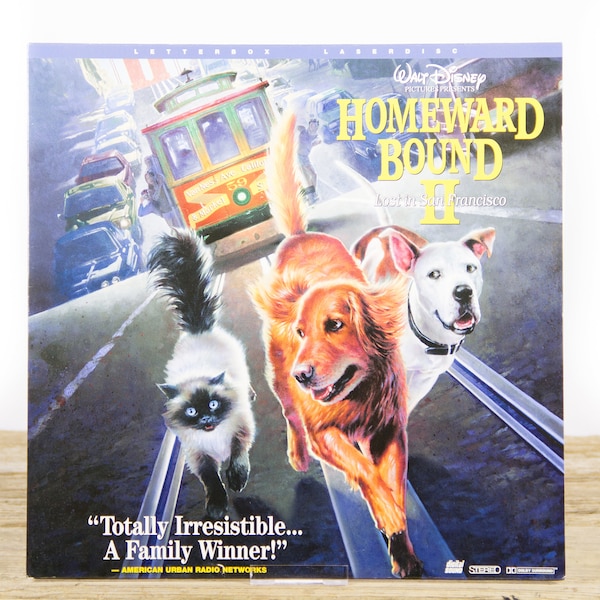 Vintage Disney Homeward Bound 2 LaserDisc Movie / Vintage Laser Disc Movies / Movie Theater Decor Movie Room Decor Movie Posters / 90s Decor