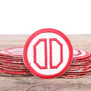 Military Patches / WWII U.S. 31st Infantry Division Patch / Red and White Military Patch / Vintage Patches / Grunge Patches / Punk Patches