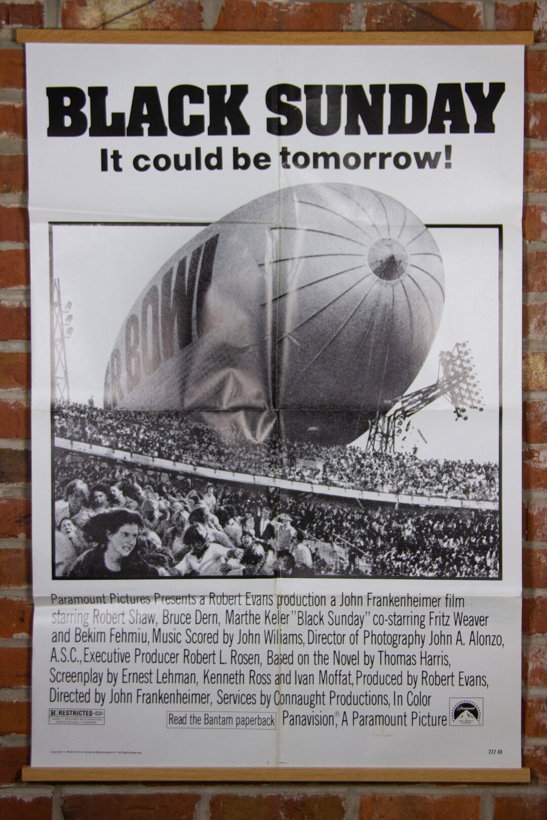 Black Sunday - Super Bowl Movie Poster From 1977 - Original 27