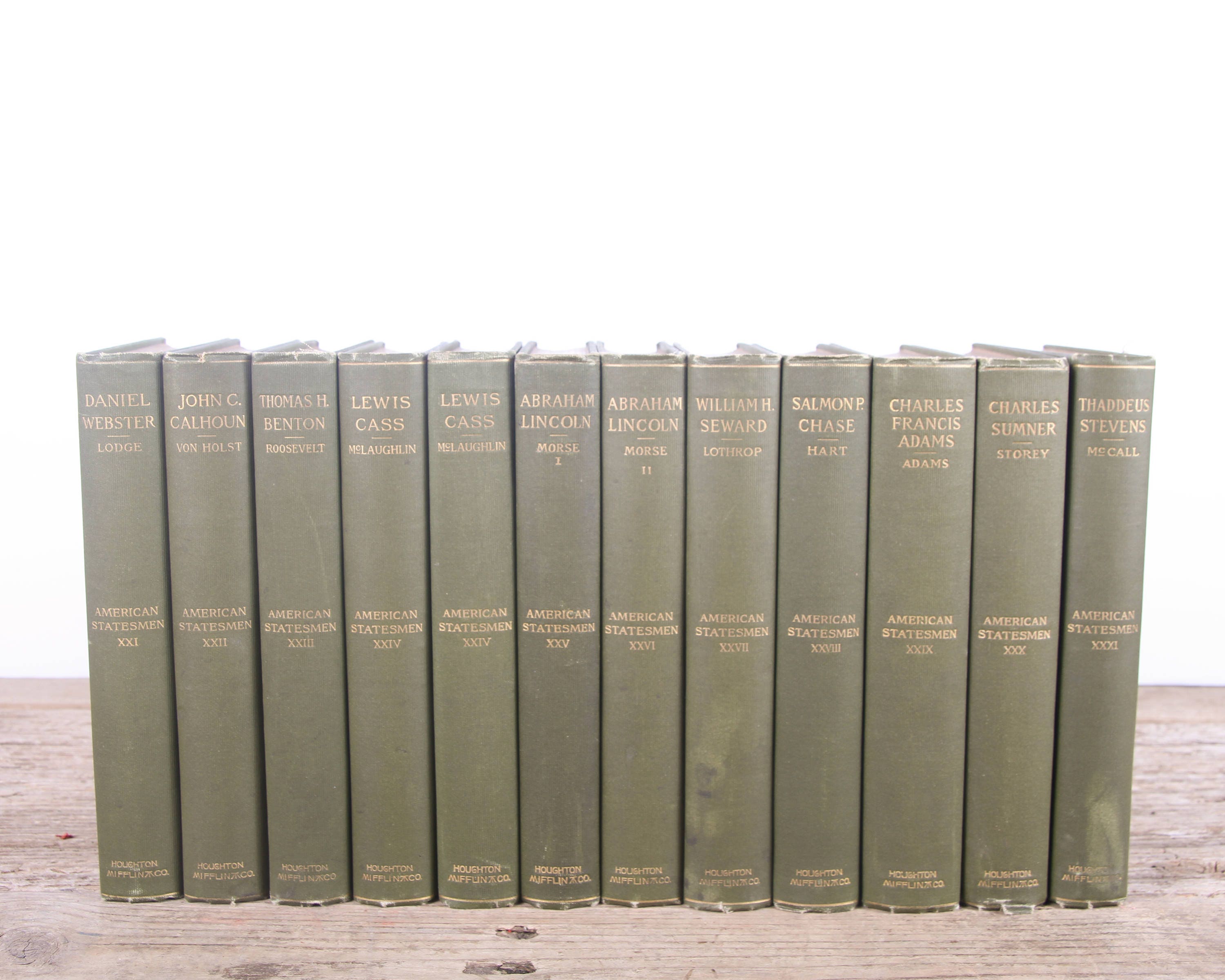 1899 American Statesmen 12 Volume Book Set / Houghton / Antique History