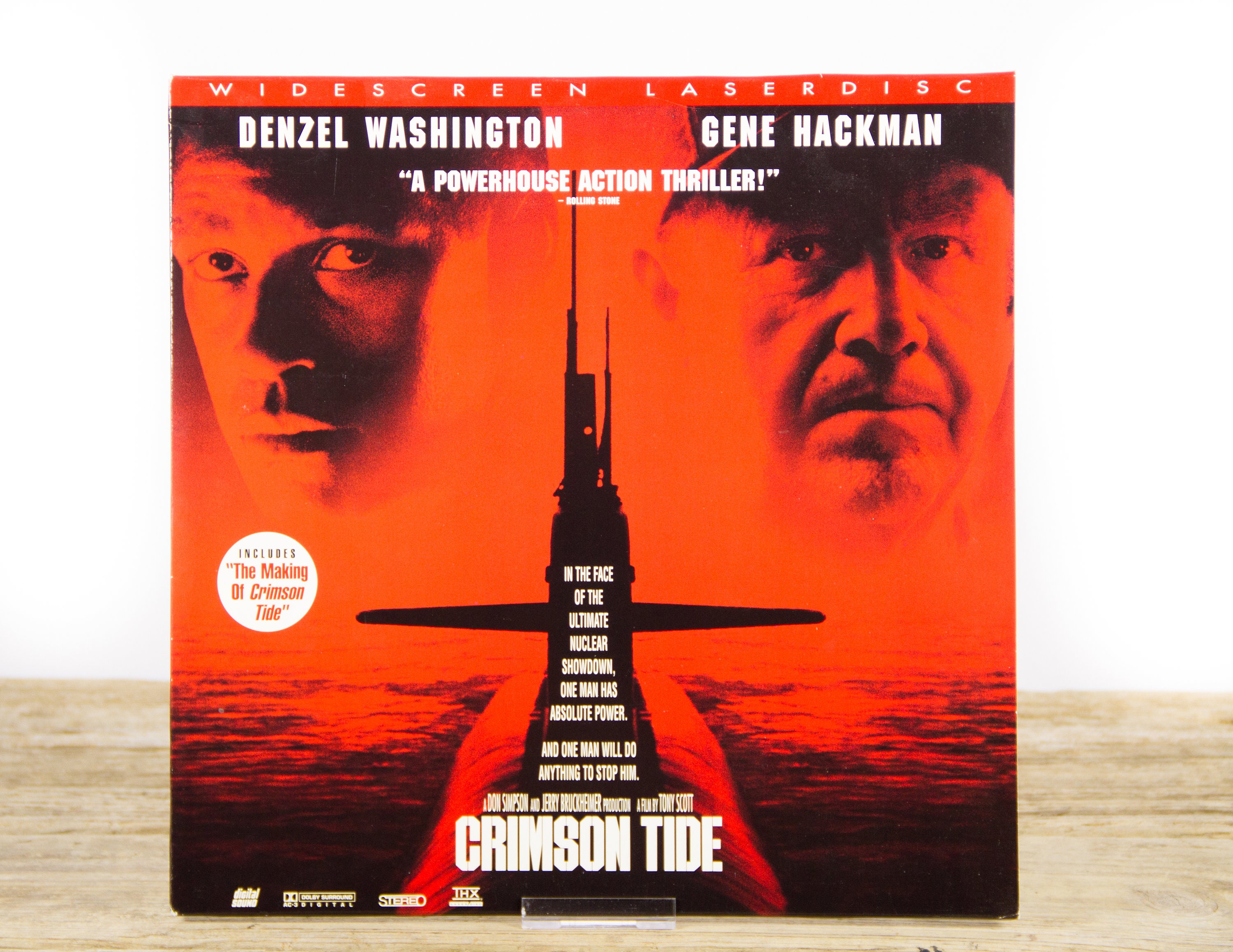 Vintage 1995 Crimson Tide LaserDisc Movie / Vintage Laser Disc Movies