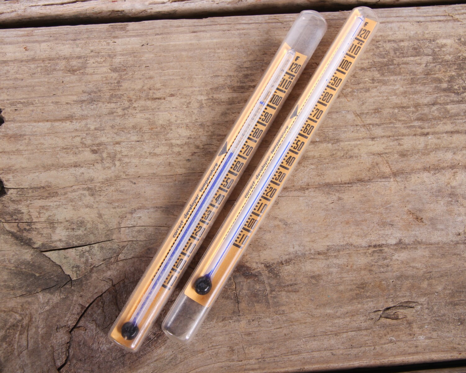 Vintage Kodak Darkroom Thermometers / 5.5 Yellow Eastman Kodak Company