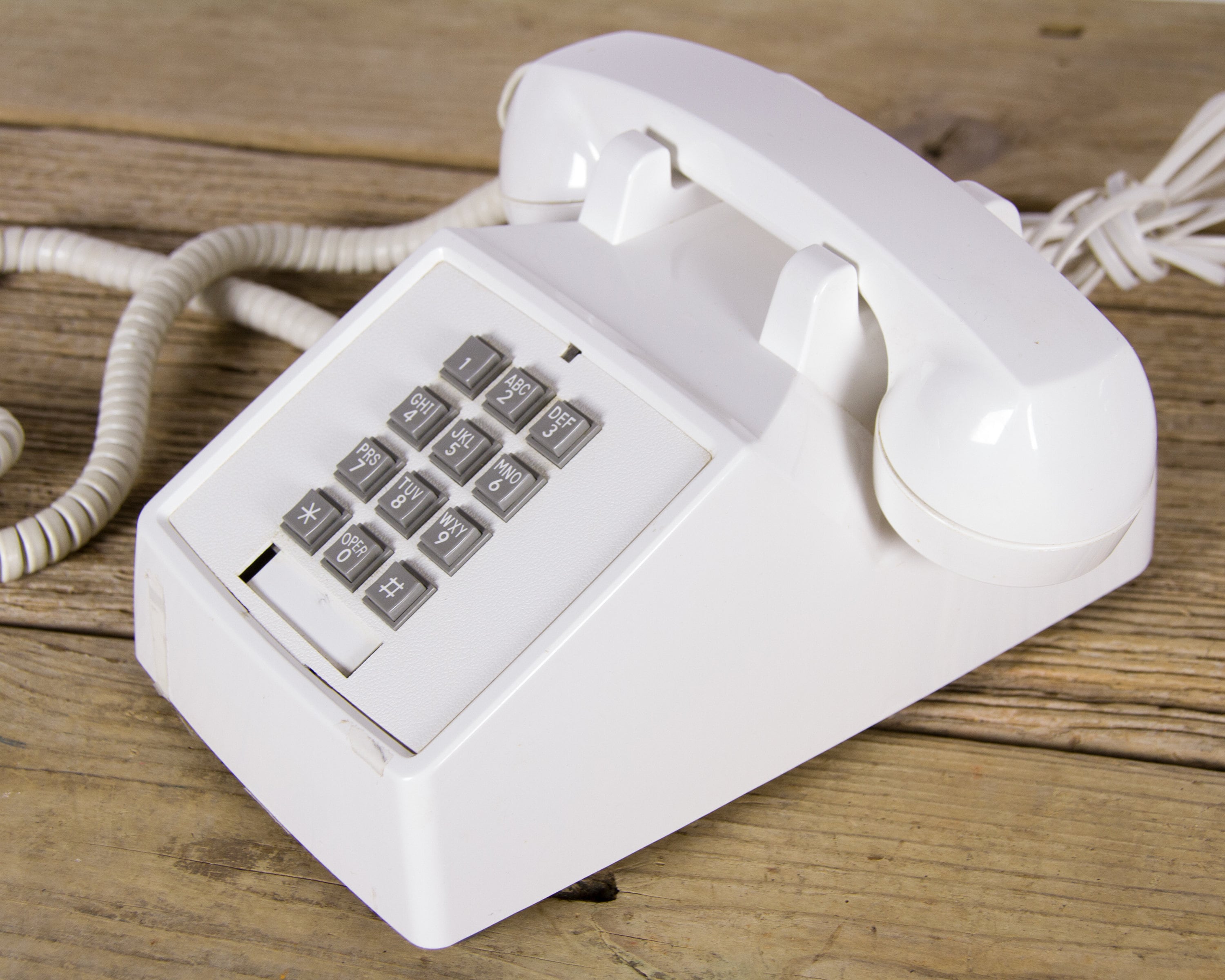 Vintage White Phone / 90's Retro Premier Phone / Vintage Landline Phone