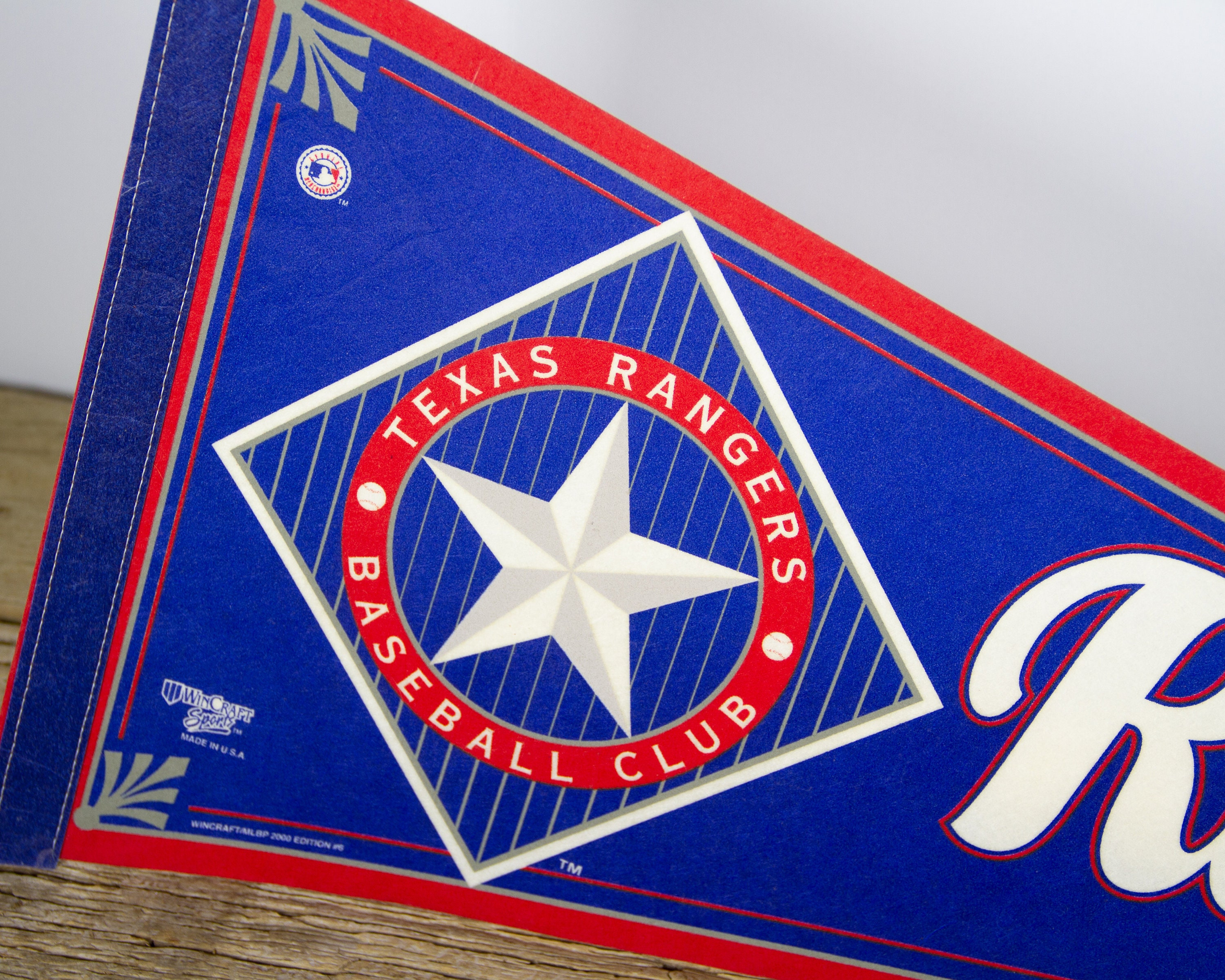 Vintage Texas Rangers Pennant / Rangers Collectible / Large MLB