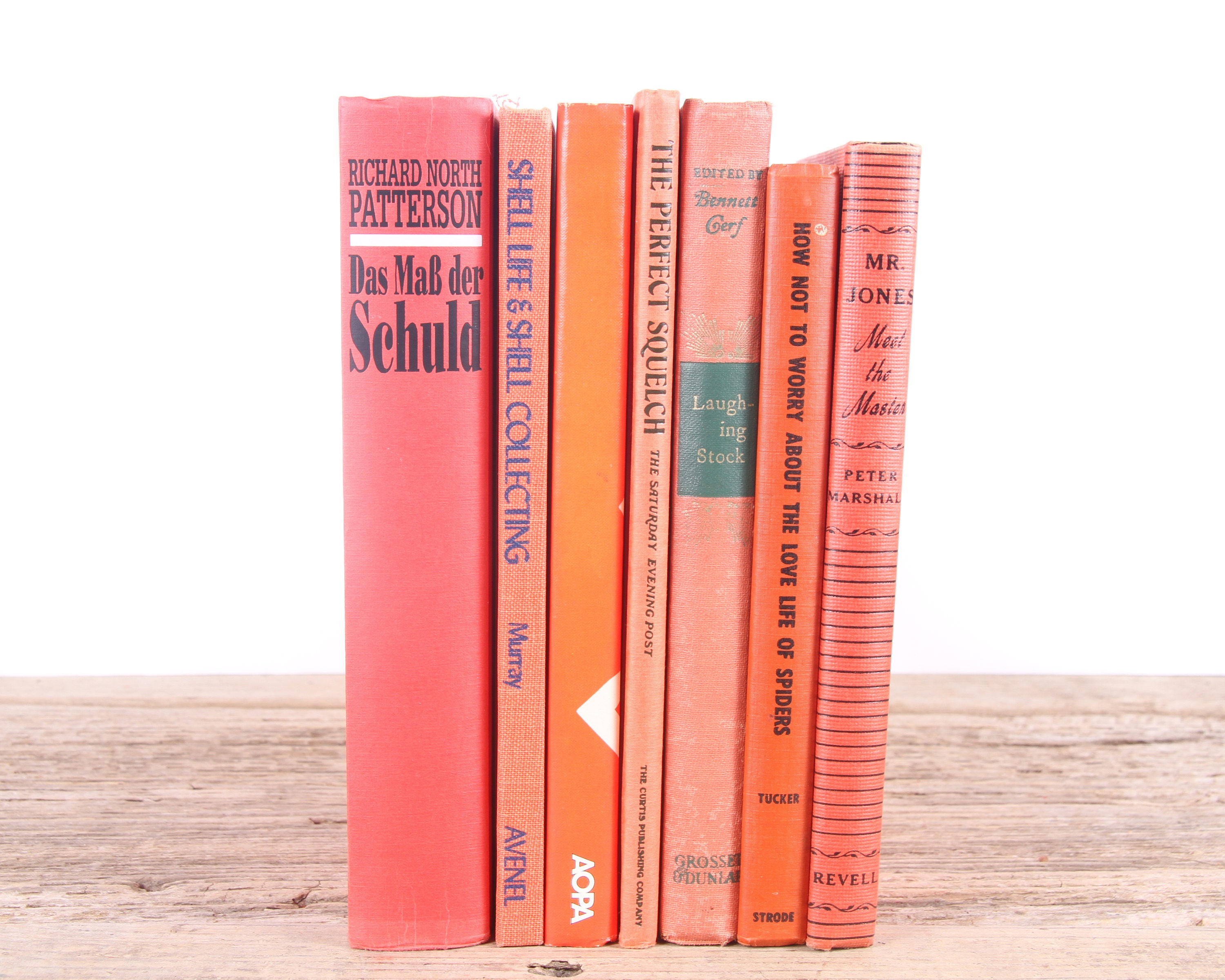 Orange Decorative Books Orange Books Old Books Vintage Books