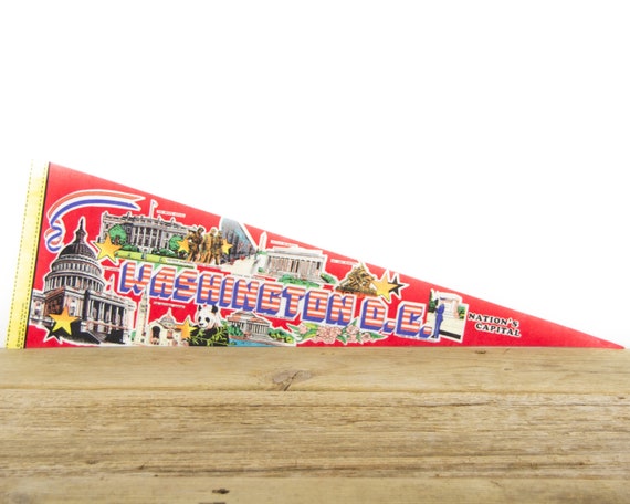 Fanion Vintage Washington D.C. - Felt Pennant The Capitol, 26 Pouces, USA