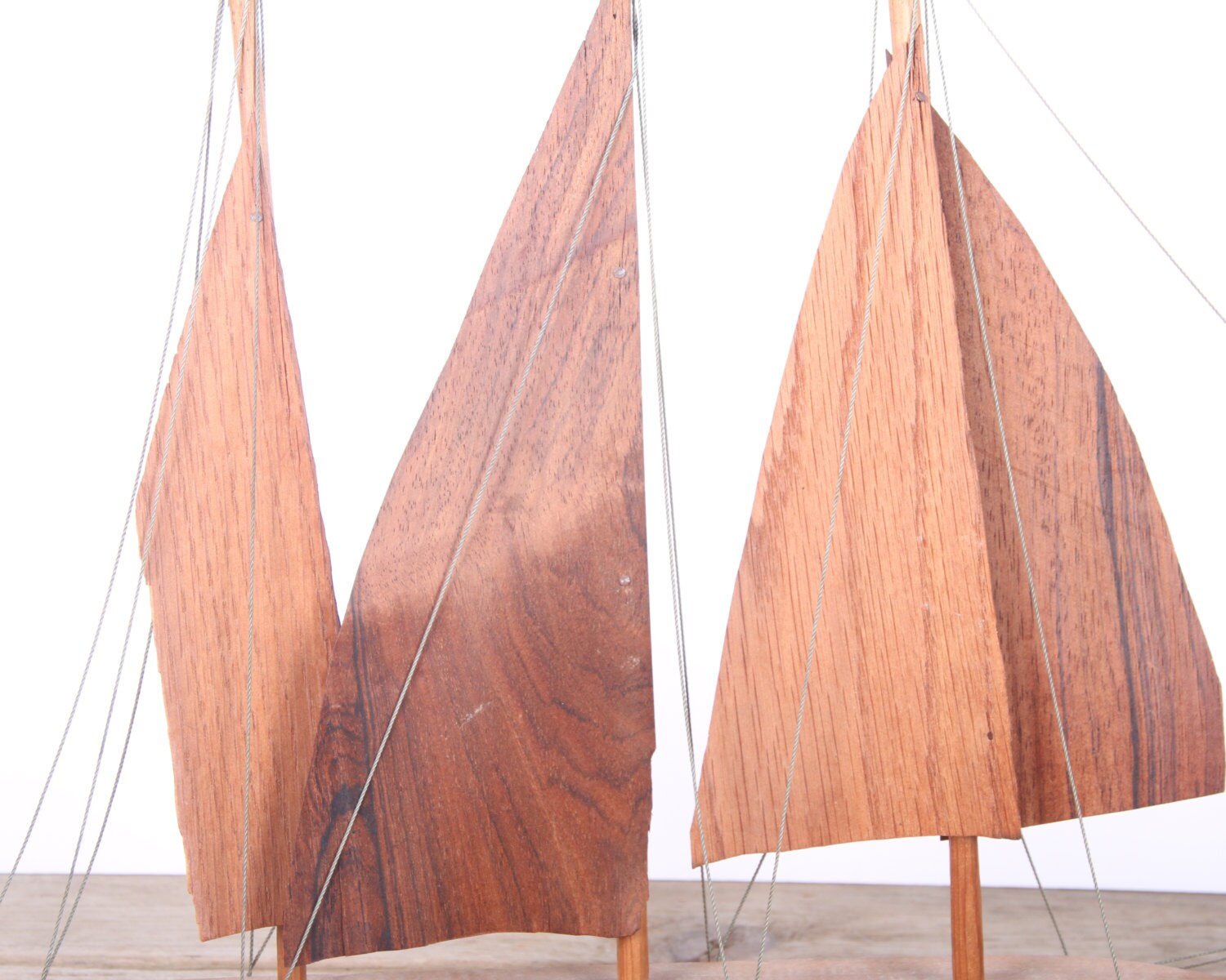 Vintage Handmade Boat / Wooden Boat / Teak Sail Boat / Boating Gifts
