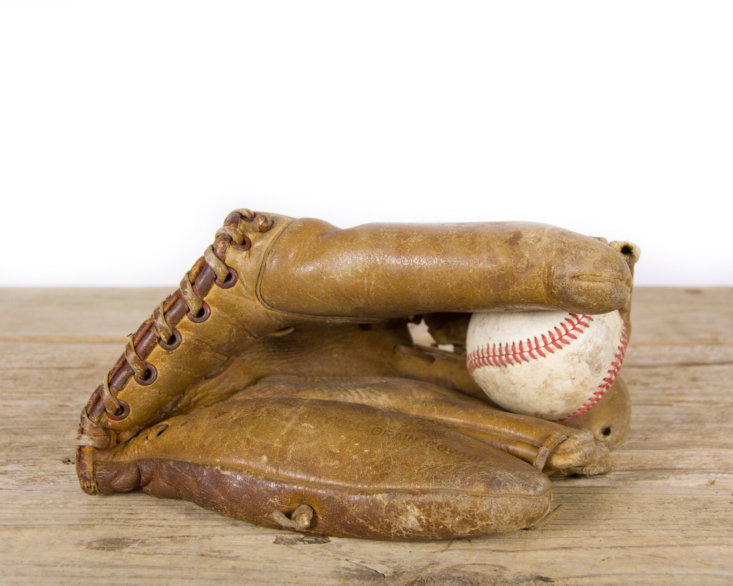 clean leather baseball glove