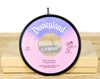 Vintage Disneyland &quot;Pinocchio&quot; Vinyl Record Christmas Ornament from 1966 / Disney Collectible / Disney Ornament