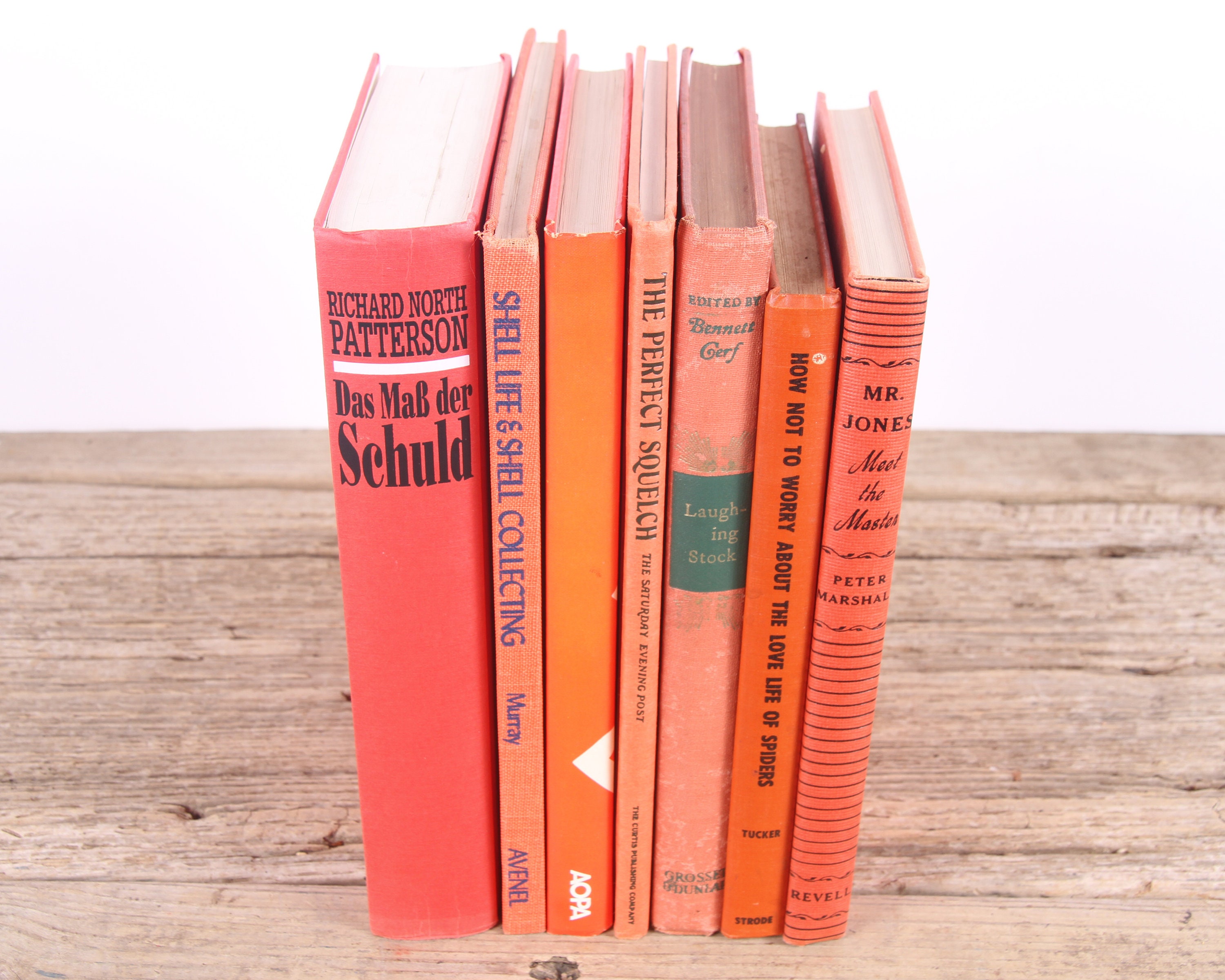 Orange Decorative Books Orange Books Old Books Vintage Books