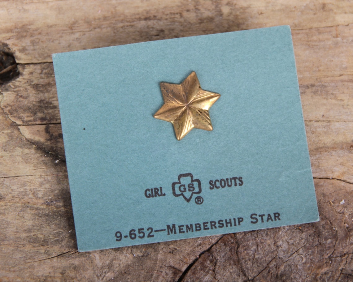 Scout Pin / 1970's Girl Scouts Membership Star Pin 9652 / Etsy