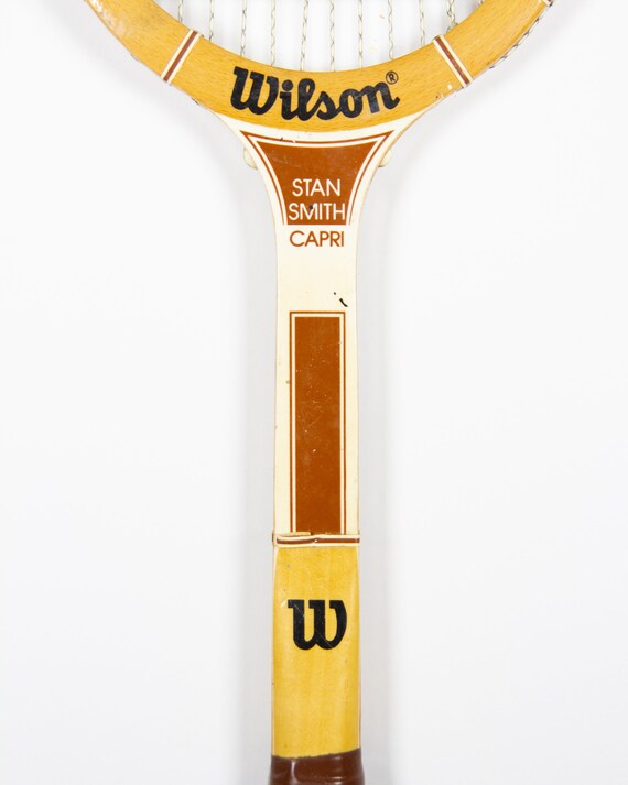 Vintage Wilson Stan Smith Capri Wooden Tennis Racquet / Antique