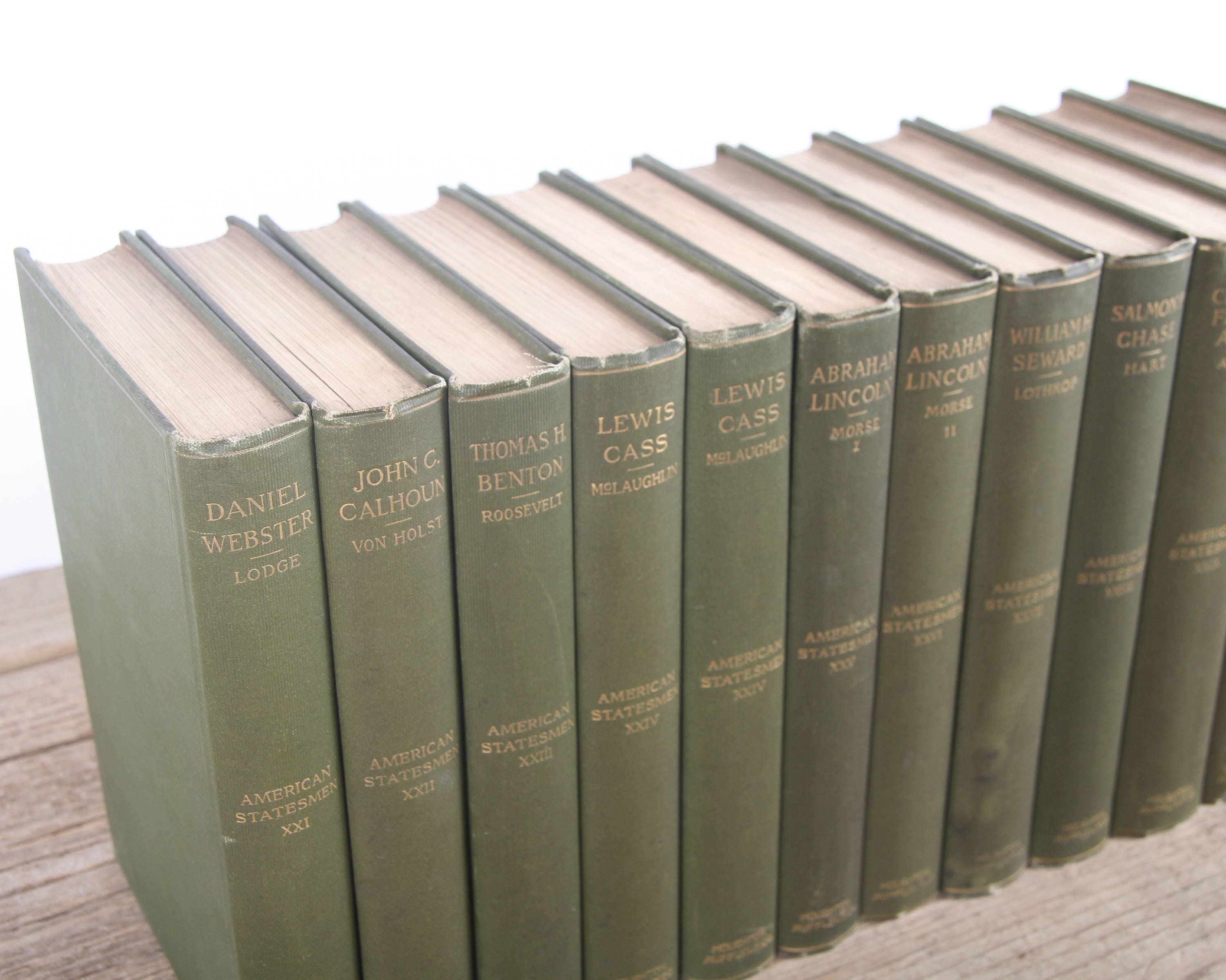 1899 American Statesmen 12 Volume Book Set / Houghton / Antique History