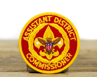 Vintage Boy Scouts of America Assistant District Commissioner Patch / BSA 3" Scout Patch