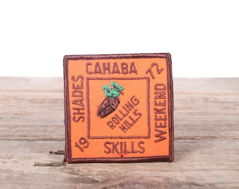 Scout Patch / 1972 Shades Cahaba Skills Weekend / 3" Girl Scouts Patch / Vintage Patches / Grunge Patches /Punk Patches Orange Outdoor Patch