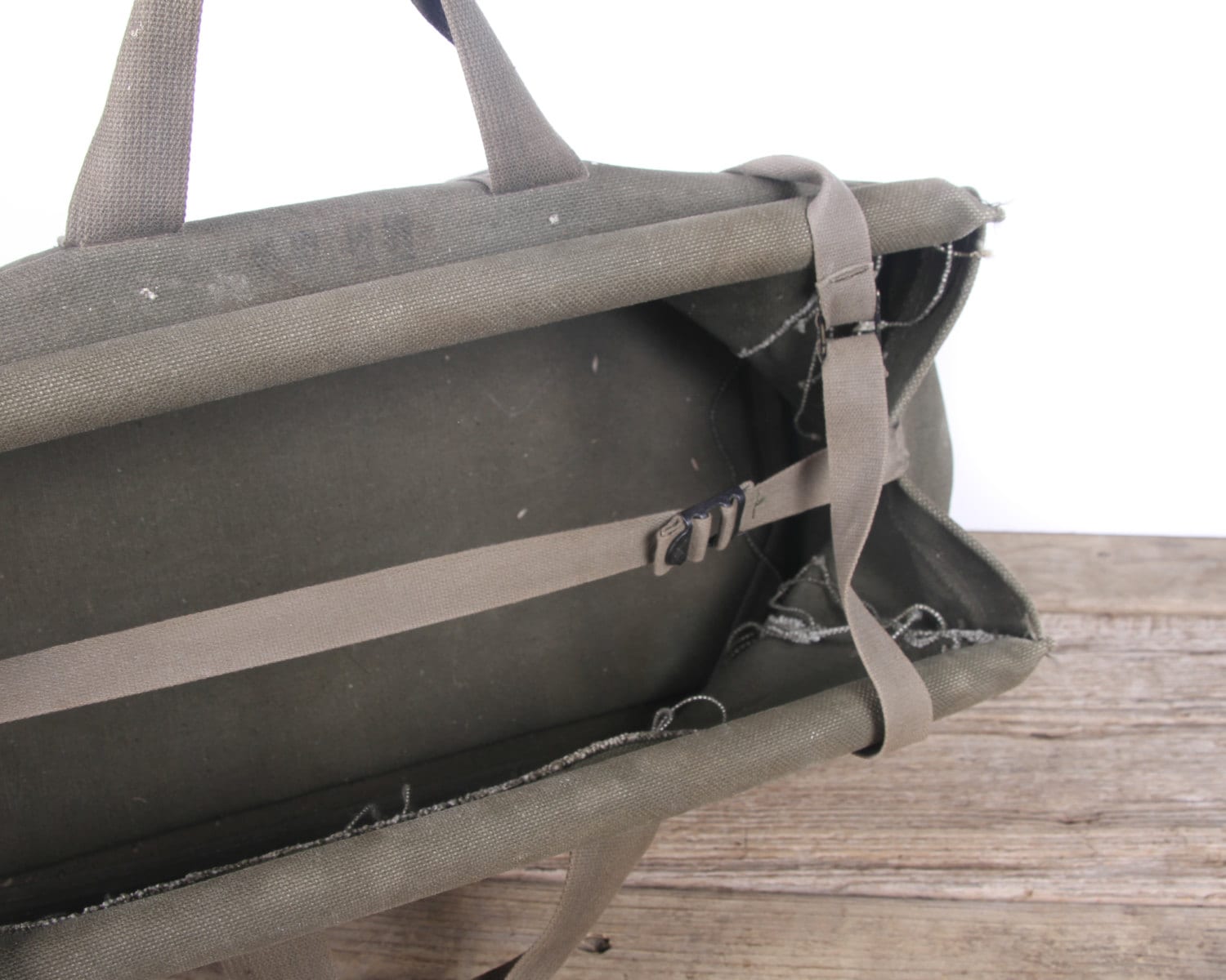 Vintage Military Canvas Tote Bag / Army Tool Bag / Medical Bag / Ammo