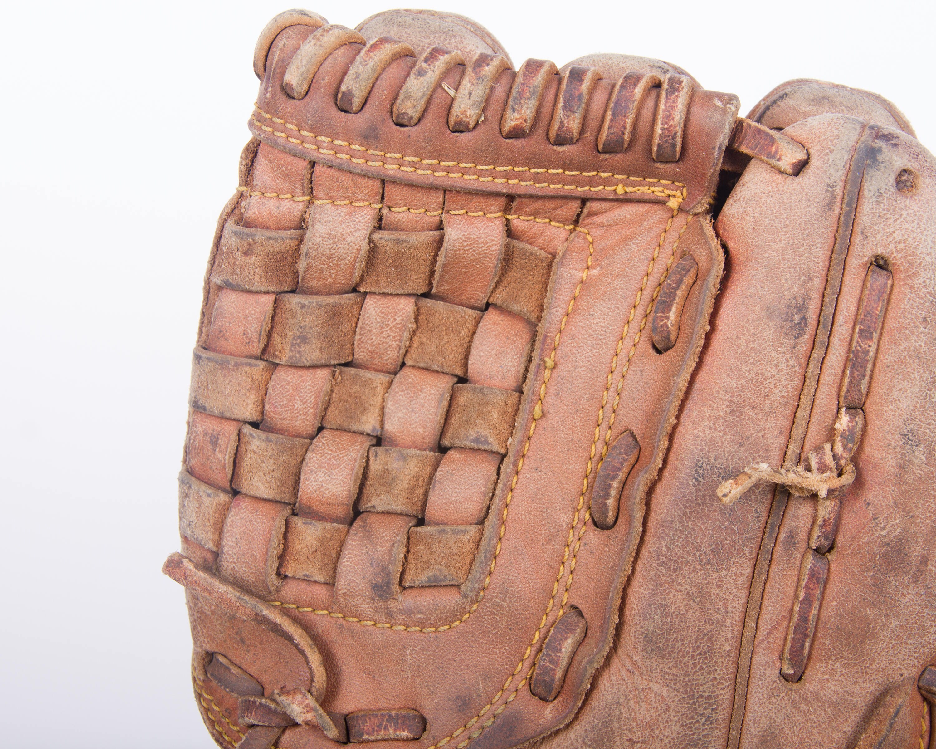 Old Vintage Leather Baseball Glove / SSK Large Youth Baseball Glove