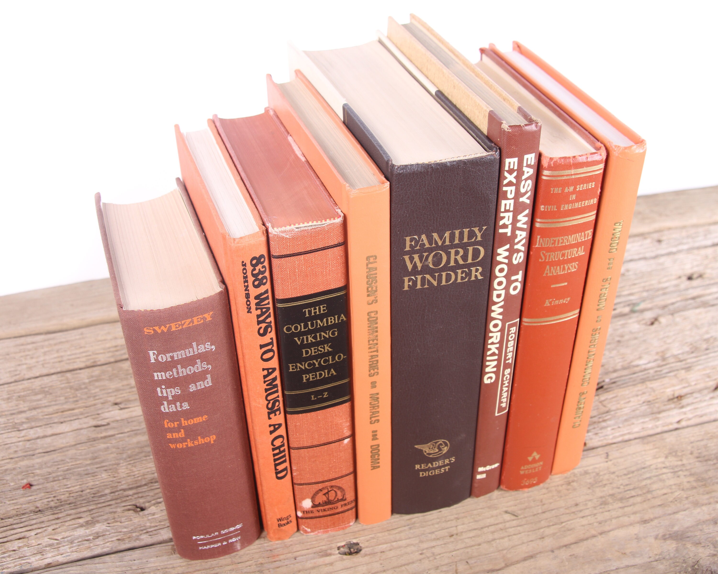 Books by Color / Orange and Brown Books / Old Books Vintage Books