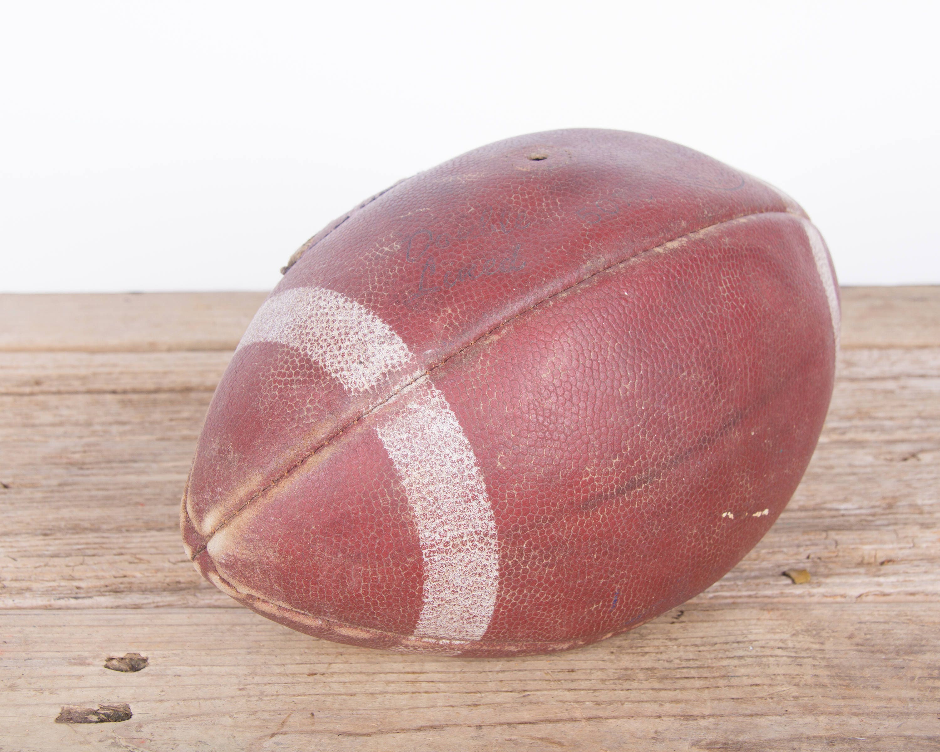 Vintage Leather Football / Football Decor / Old Football / Terry