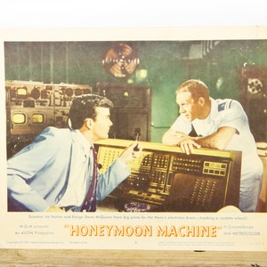 The Honeymoon Machine starting Steve McQueen - Original 11x14 Movie Lobby Card from 1961 - Movie Theater Room Decor Collectible