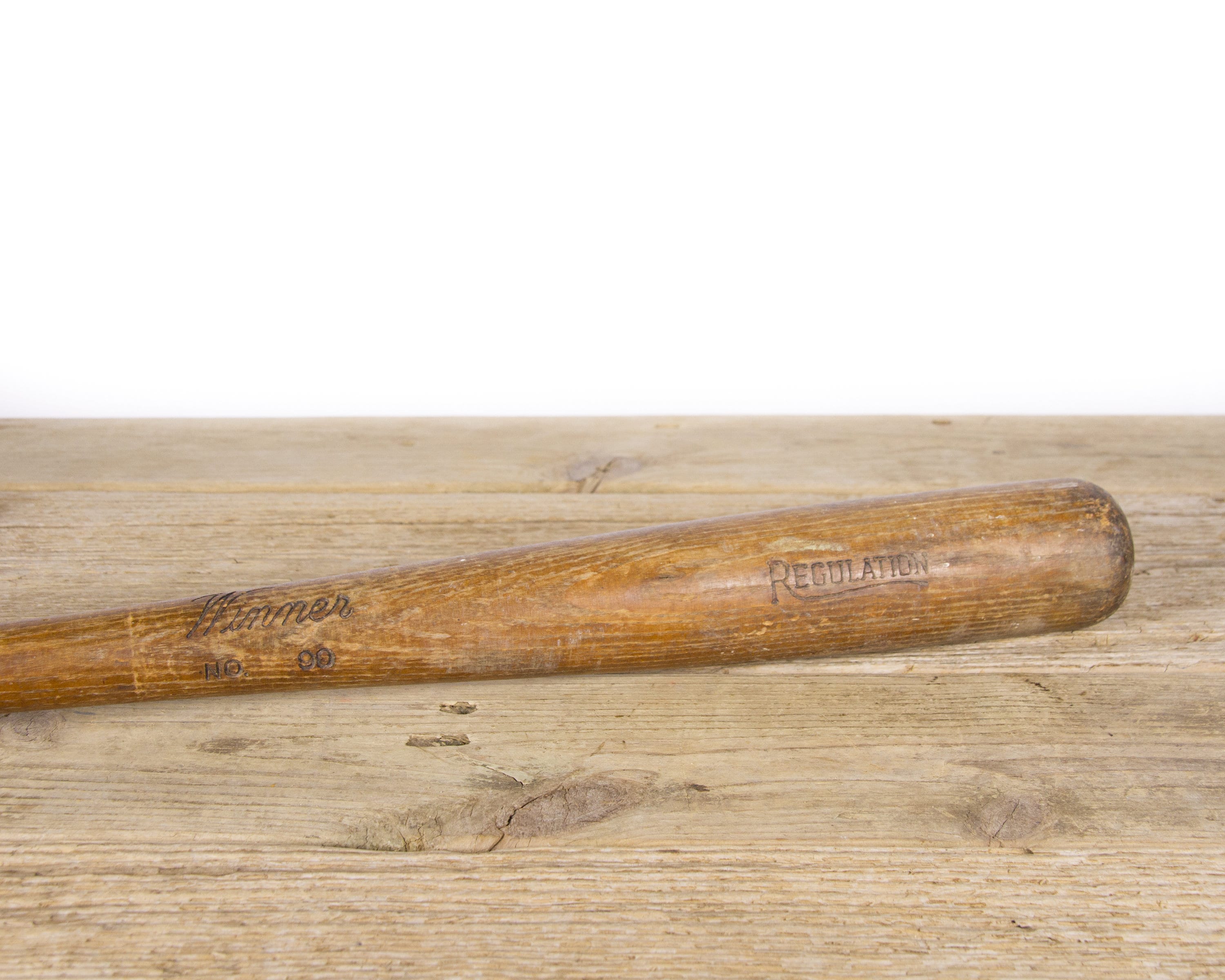 Vintage Wooden Baseball Bat Winner No 90 Baseball Bat Baseball Decor Wood Bat Sports 