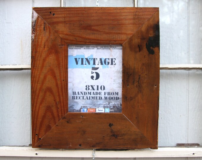 8x10 Handmade Reclaimed Wood Frame Etsy