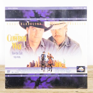 Vintage 1994 SEALED The Cowboy Way LaserDisc Movie / Vintage Laser Disc Movies / Movie Theater Decor / Movie Room Decor Movie Posters