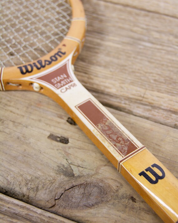 Vintage Wilson Stan Smith Capri Wooden Tennis Racquet / Antique
