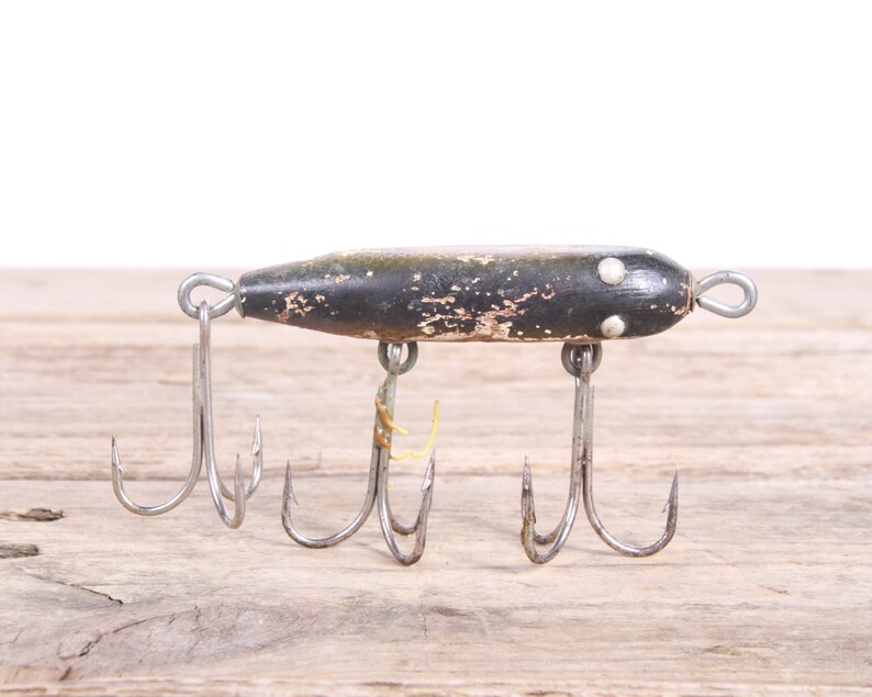 Large Wooden Fishing Lure Old Wood Fishing Lure Antique Etsy