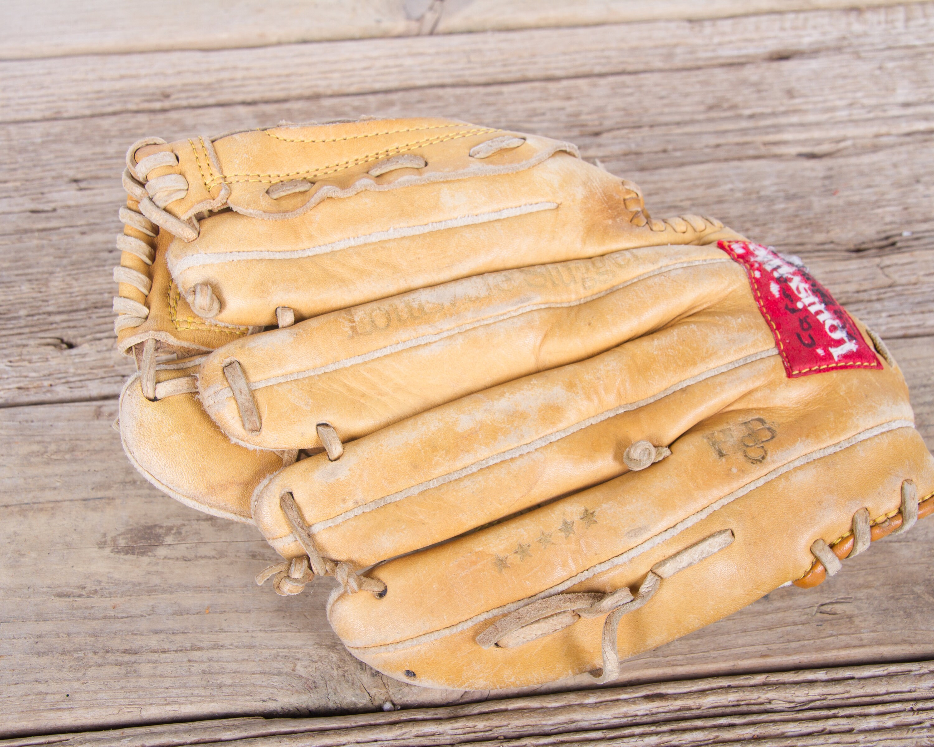 Old Vintage Leather Baseball Glove / Louisville LPS55 Baseball Glove