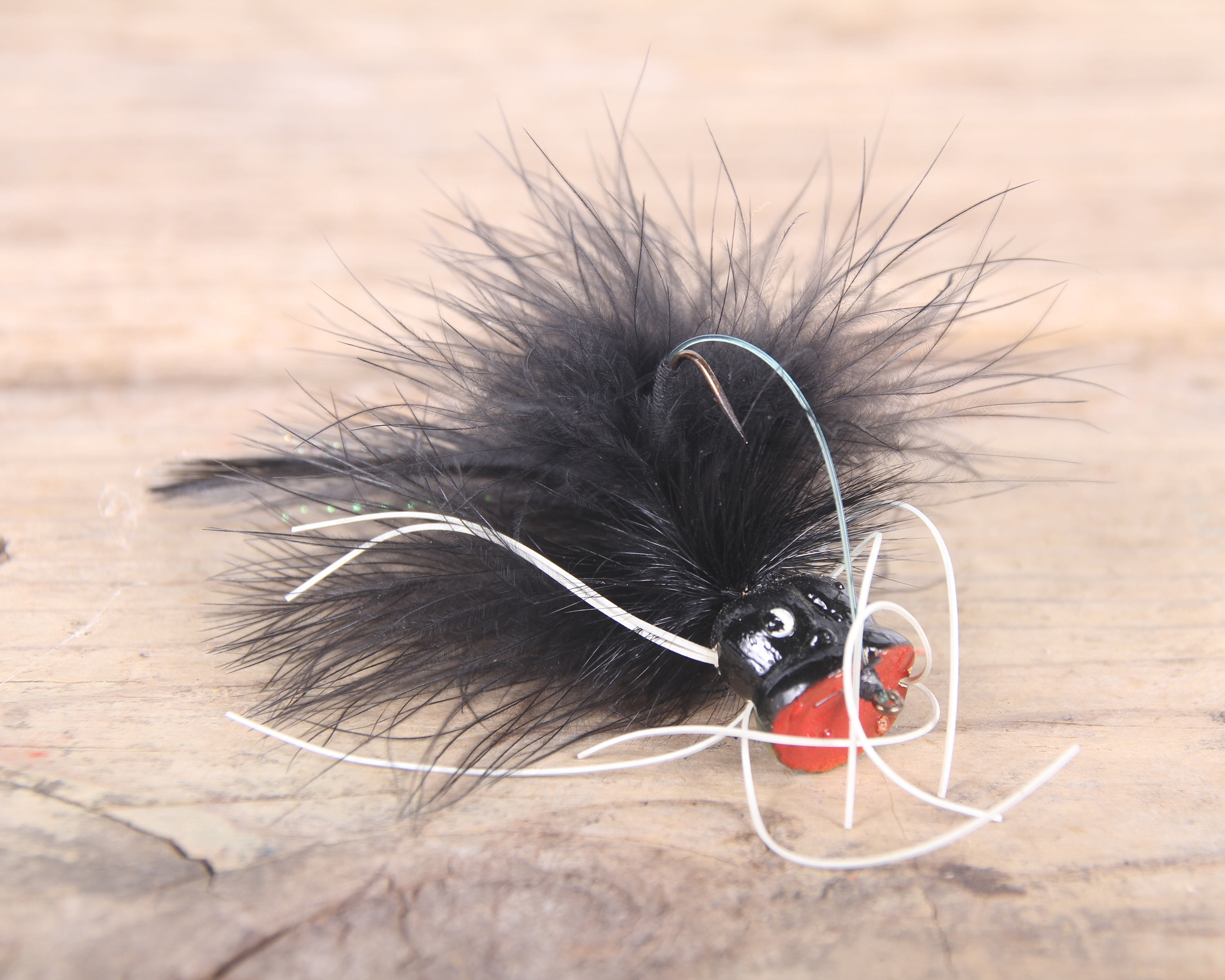 Vintage Fly Fishing Lure / Black Fly Fishing Lure / Fishing Decor / Old