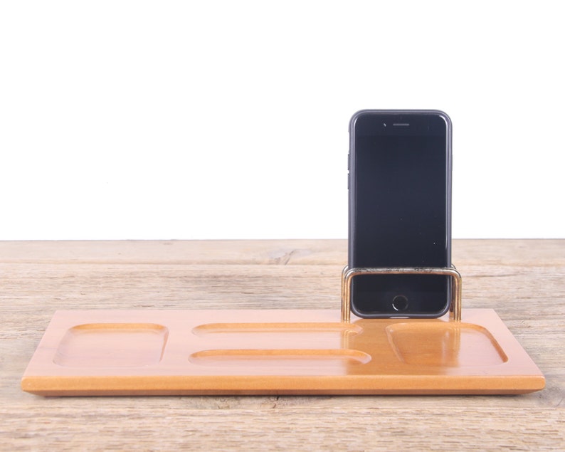 Wood Desk Valet Retro Desk Trey Men S Wallet Holder Etsy