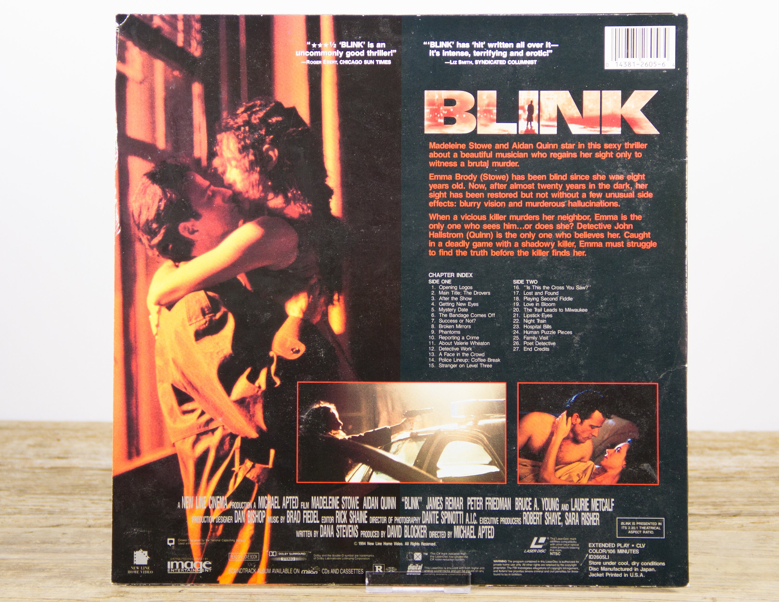 Vintage 1994 Blink LaserDisc Movie / Vintage Laser Disc Movies / Movie