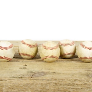 Balles de baseball anciennes vintage pour décoration / Baseball vintage / Décoration de baseball antique / Décorations de baseball / Décoration de sport