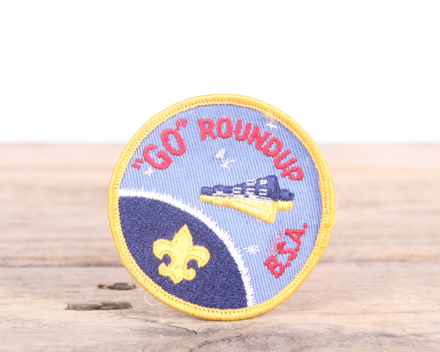 Vintage 1960's GO Roundup Boy Scout Patch / Space BSA Patch / Scouts