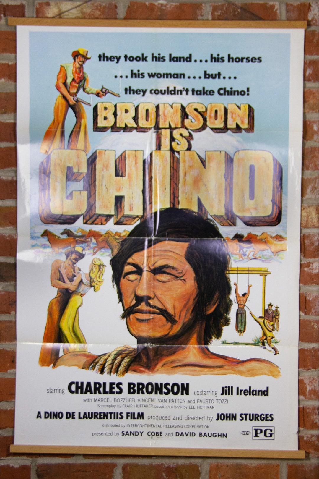Chino Movie Poster From 1973 Starring Charles Bronson - Original 27\, image size:1080x1620