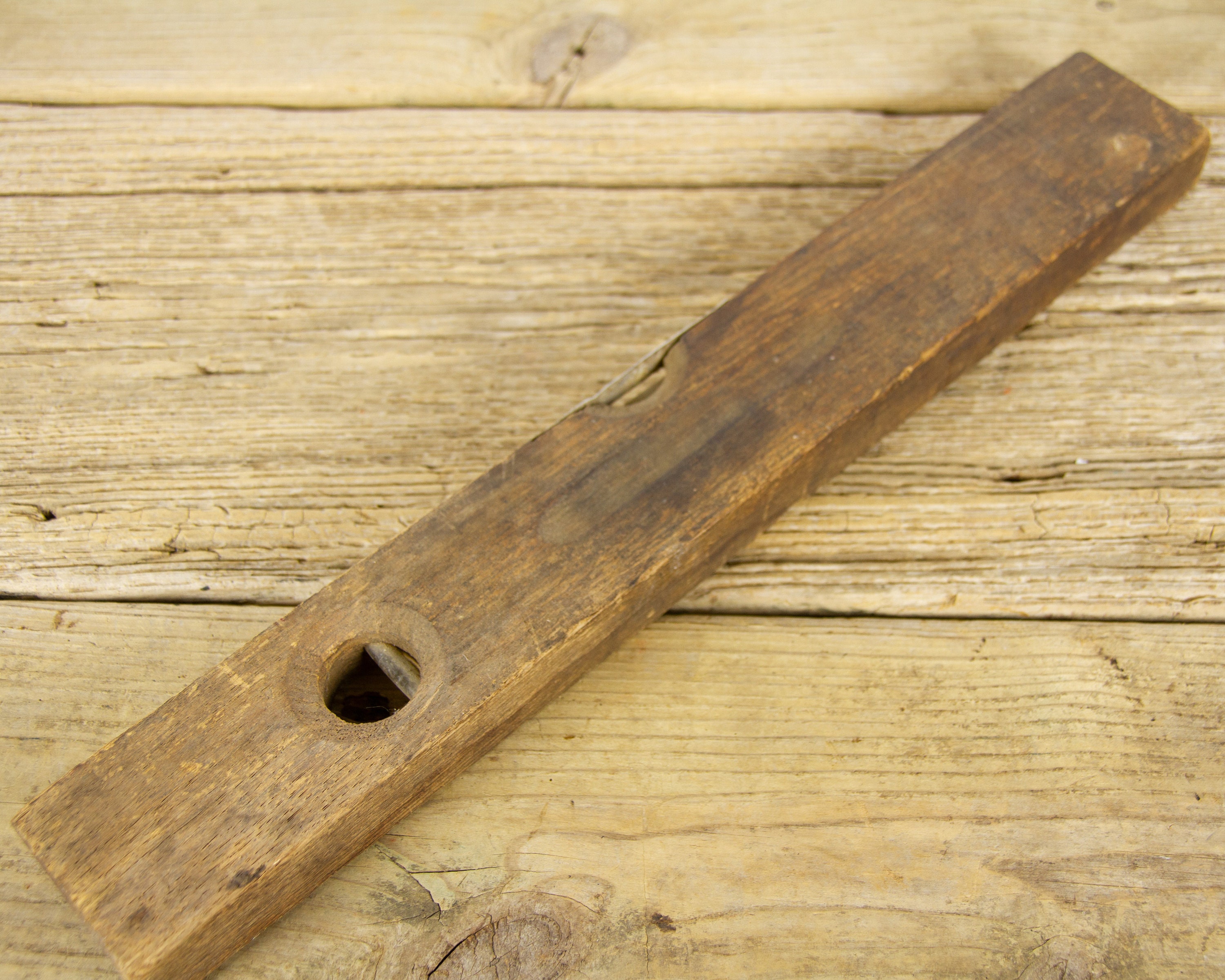 Antique 18 Wooden Level / Wood Hall Level & MFG. Works Etsy