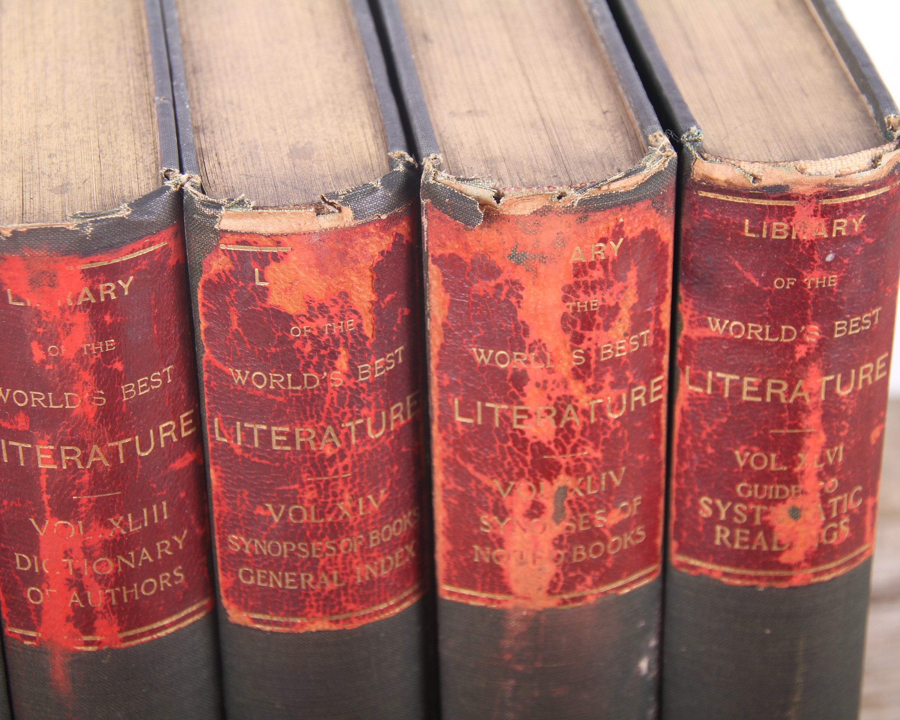 1896 Library of The World's Best Literature 6 Volume Book Set / Peale