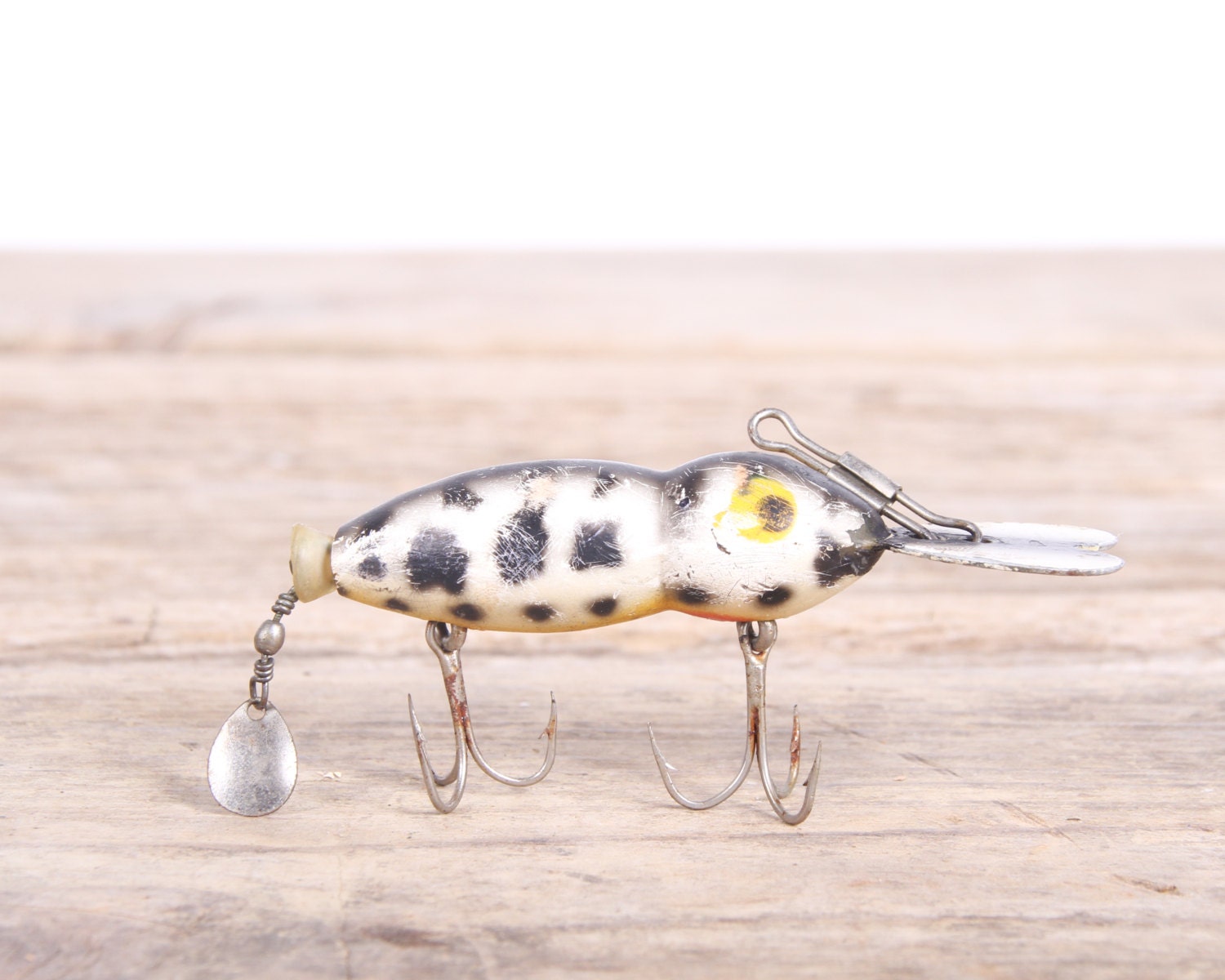 Old Fishing Lure Black White Fishing Lure Fishing Decor Vintage