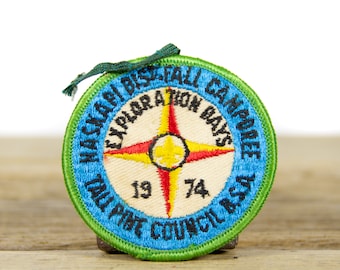 Vintage Boy Scouts of America 1974 Naskapi Camporee Tall Pine Rat Exploration Days Patch / BSA 3 "Scout Patch