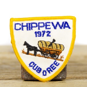 Vintage Boy Scouts of America 1972 Chippewa Cub O Ree Patch / BSA 3&quot; Scout Patch