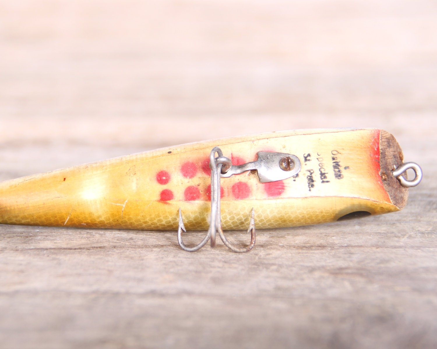 Old Wooden Fishing Lures / St Pete Vintage Fishing Lure / Antique
