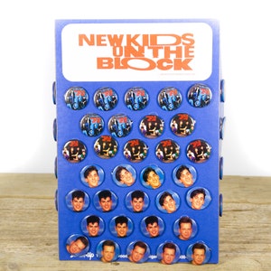 Vintage New Kids On The Block Pins / 1989 New Old Stock NKOTB Pins / Big Step Promotionen