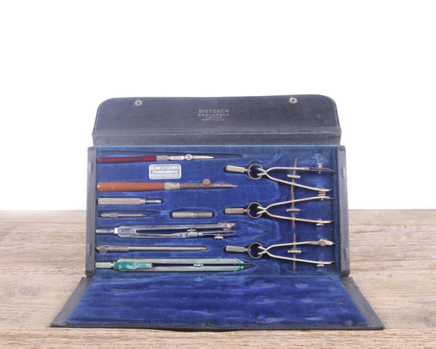 Antique 1940s Drafting Set / Dietzgen Commander Drafting Set / German