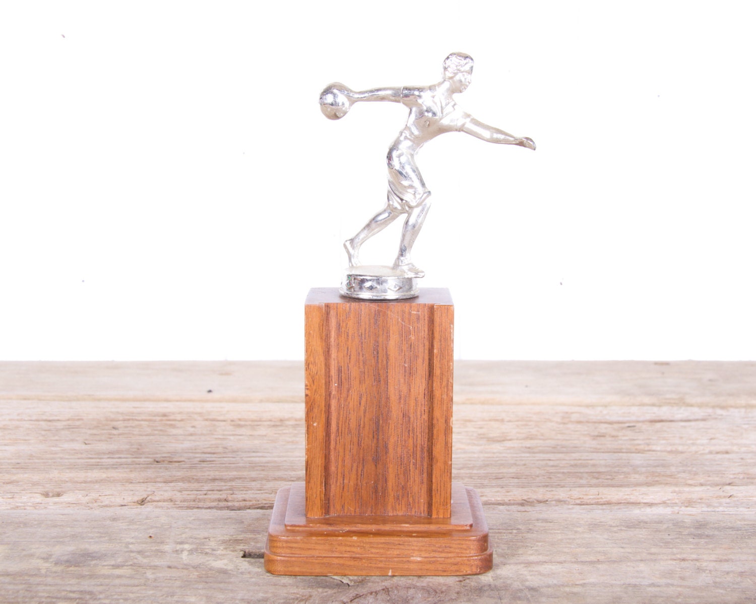 Antique Trophy / Women's Bowling Trophy / Gold Trophy / Old Trophies